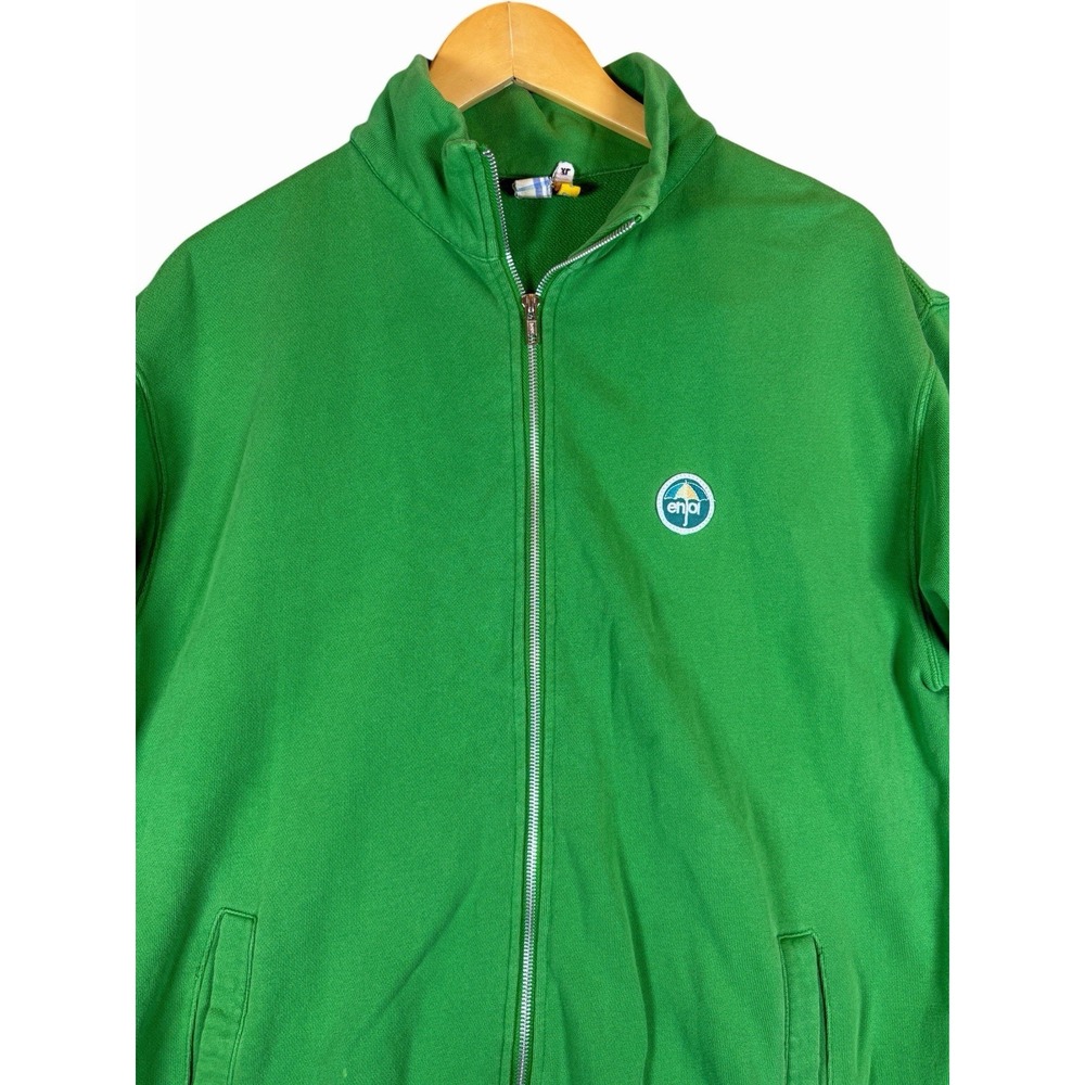 Vintage Enjoi Full Zip Sweatshirt Hoodie Jacket Green Umbrella Logo Skate XL